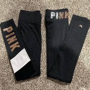 Pink VS bling leggings size XS